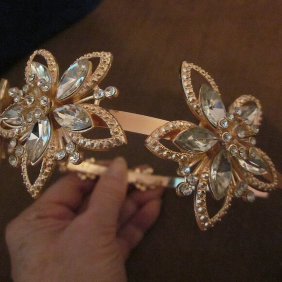 5 pc Metal Rhinestone Crystal Hair Accessories Barrettes - Picture 7 of 8